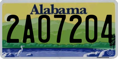 AL license plate 2AO7204