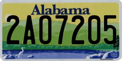 AL license plate 2AO7205