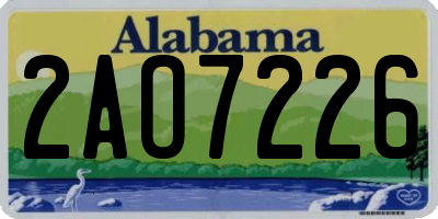 AL license plate 2AO7226