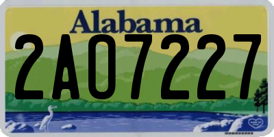 AL license plate 2AO7227