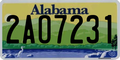 AL license plate 2AO7231