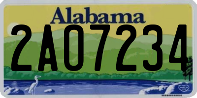 AL license plate 2AO7234