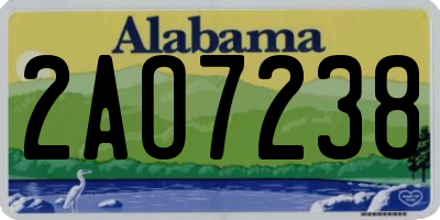 AL license plate 2AO7238