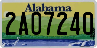 AL license plate 2AO7240