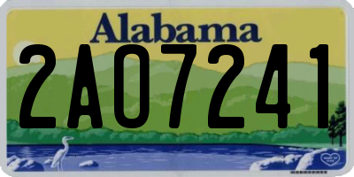 AL license plate 2AO7241