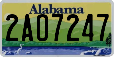 AL license plate 2AO7247
