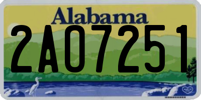 AL license plate 2AO7251