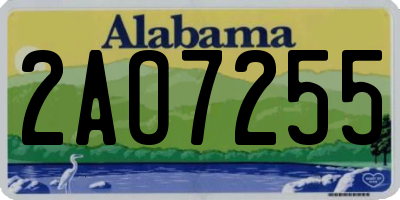 AL license plate 2AO7255