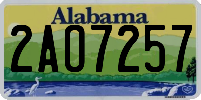 AL license plate 2AO7257