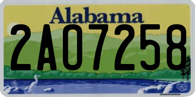 AL license plate 2AO7258