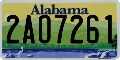 AL license plate 2AO7261