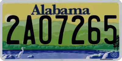 AL license plate 2AO7265