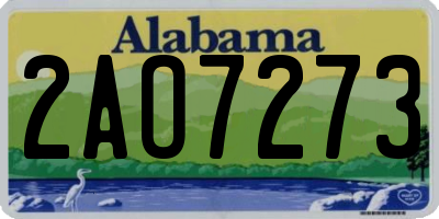 AL license plate 2AO7273