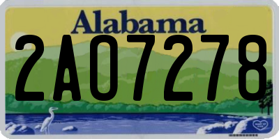 AL license plate 2AO7278