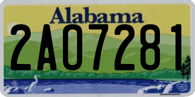 AL license plate 2AO7281