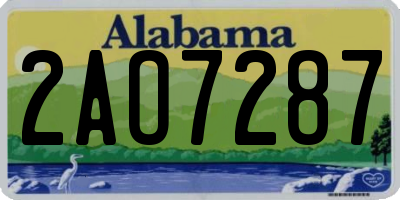AL license plate 2AO7287