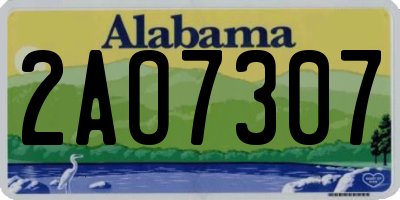 AL license plate 2AO7307