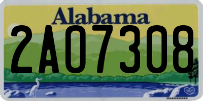 AL license plate 2AO7308