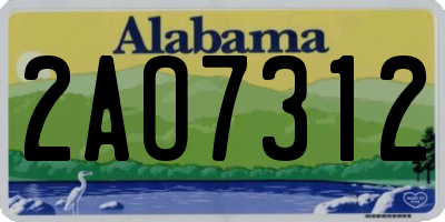 AL license plate 2AO7312