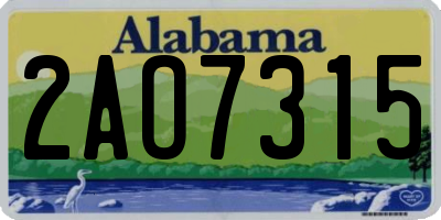 AL license plate 2AO7315