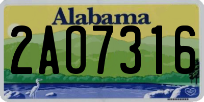 AL license plate 2AO7316