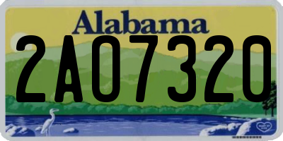 AL license plate 2AO7320
