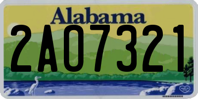 AL license plate 2AO7321