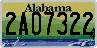AL license plate 2AO7322