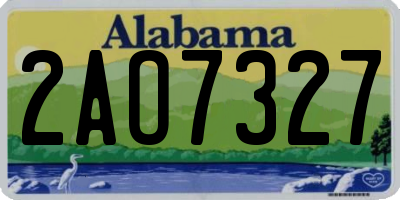 AL license plate 2AO7327