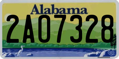 AL license plate 2AO7328