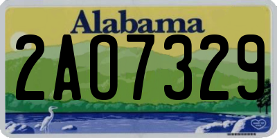 AL license plate 2AO7329