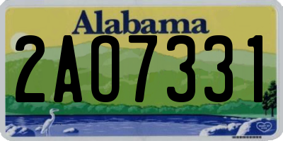 AL license plate 2AO7331