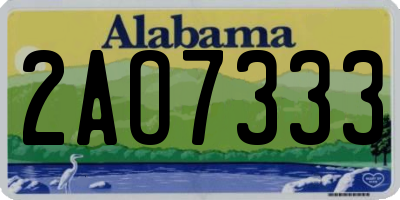 AL license plate 2AO7333