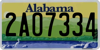 AL license plate 2AO7334