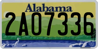 AL license plate 2AO7336