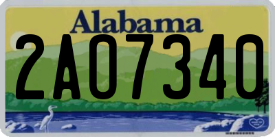 AL license plate 2AO7340