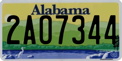 AL license plate 2AO7344