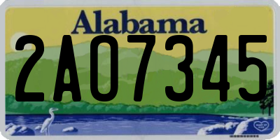 AL license plate 2AO7345