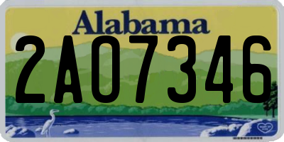 AL license plate 2AO7346