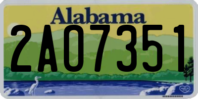 AL license plate 2AO7351