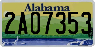 AL license plate 2AO7353