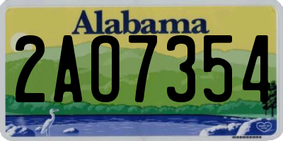 AL license plate 2AO7354