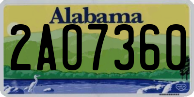 AL license plate 2AO7360