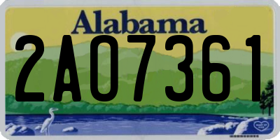 AL license plate 2AO7361