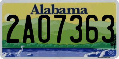 AL license plate 2AO7363