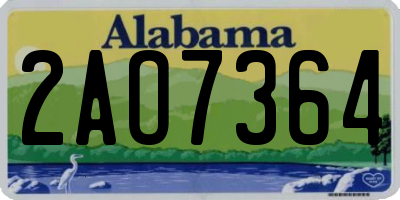 AL license plate 2AO7364