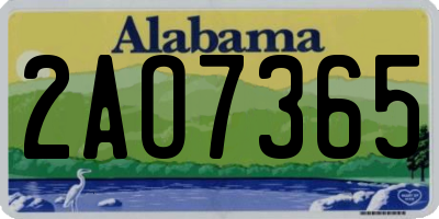 AL license plate 2AO7365