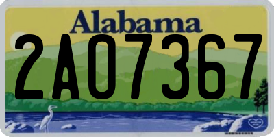 AL license plate 2AO7367