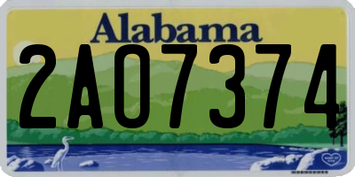 AL license plate 2AO7374