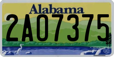 AL license plate 2AO7375